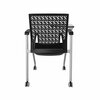 Mayline Training Chair, Mesh, 18" Height, Flip-Up Arms, Black/Gray KTX3SBBLK